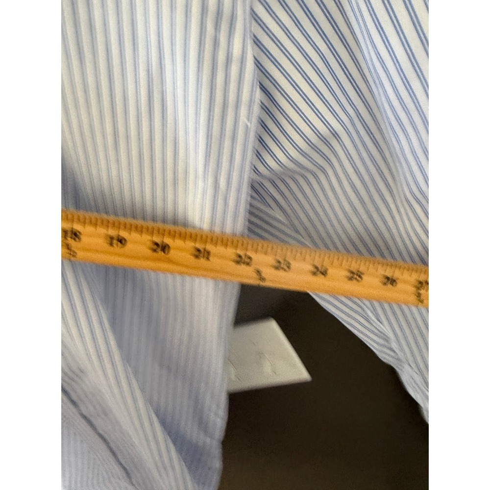 Lauren Ralph Lauren Mens Tall‎ Supima Cotton Striped Dress Shirt Blue 16.5 36/37 - Picture 5 of 7